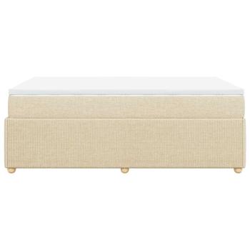 Boxspringbett mit Matratze Creme 120x200 cm Stoff