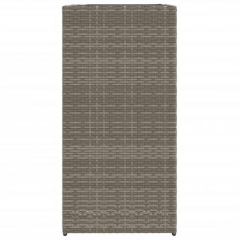 Pflanzkübel Grau 40x40x80 cm Poly Rattan