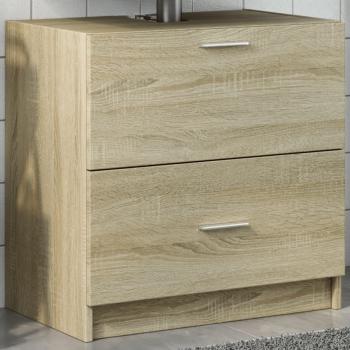 ARDEBO.de - Waschbeckenunterschrank Sonoma-Eiche 59x37x59 cm Holzwerkstoff
