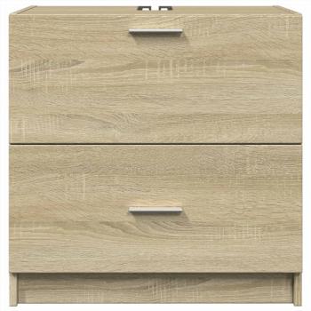 Waschbeckenunterschrank Sonoma-Eiche 59x37x59 cm Holzwerkstoff