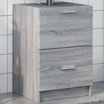 ARDEBO.de - Waschbeckenunterschrank Grau Sonoma 40x37x59 cm Holzwerkstoff