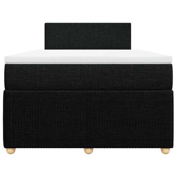 Boxspringbett mit Matratze Schwarz 120x200 cm Stoff