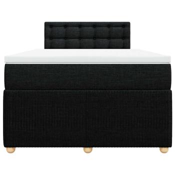 Boxspringbett mit Matratze Schwarz 120x200 cm Stoff