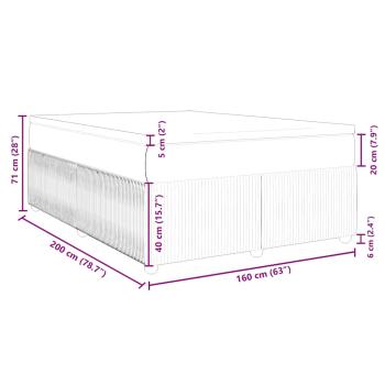 Boxspringbett mit Matratze Dunkelblau 160x200 cm Samt