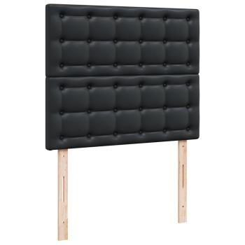 Boxspringbett mit Matratze Schwarz 120x190 cm Kunstleder