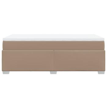 Boxspringbett mit Matratze Cappuccino-Braun 90x190cm Kunstleder