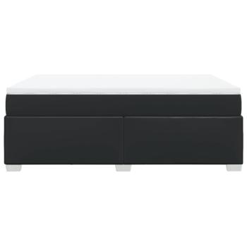 Boxspringbett mit Matratze Schwarz 140x190 cm Kunstleder