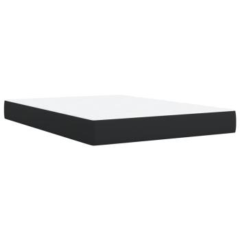 Boxspringbett mit Matratze Schwarz 140x190 cm Kunstleder