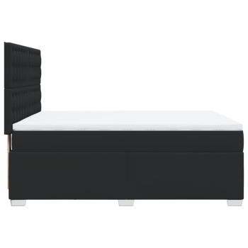 Boxspringbett mit Matratze Schwarz 140x190 cm Kunstleder