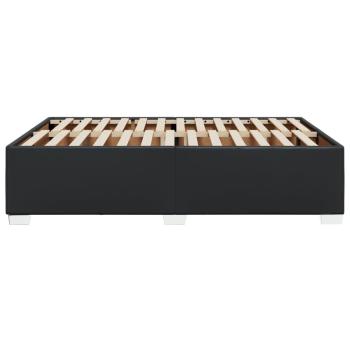 Bettgestell Schwarz 140x190 cm Kunstleder