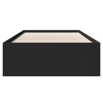 Bettgestell Schwarz 100x200 cm Holzwerkstoff