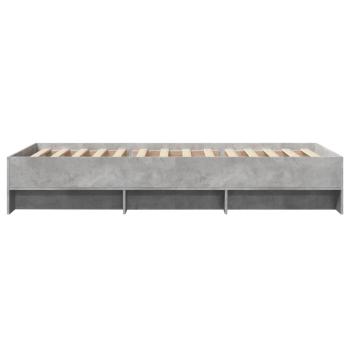 Bettgestell Betongrau 90x200 cm Holzwerkstoff