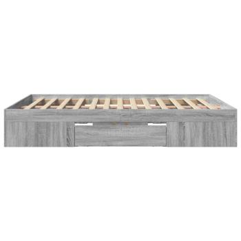 Bettgestell Grau Sonoma 150x200 cm Holzwerkstoff