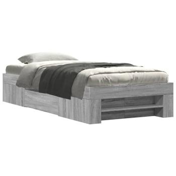 Bettgestell Grau Sonoma 90x190 cm Holzwerkstoff