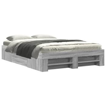 Bettgestell Grau Sonoma 140x190 cm Holzwerkstoff