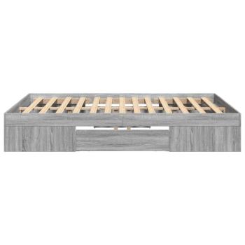 Bettgestell Grau Sonoma 140x190 cm Holzwerkstoff