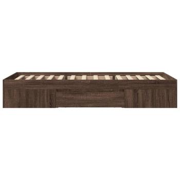 Bettgestell ohne Matratze Braun Eiche 75x190 cm Holzwerkstoff