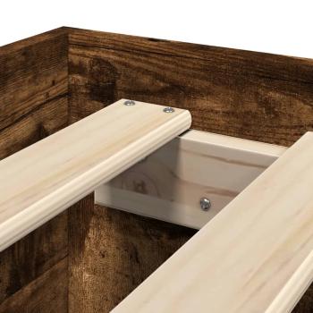 Bettgestell ohne Matratze Räuchereiche 75x190 cm Holzwerkstoff