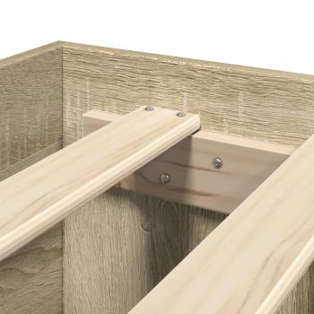 Bettgestell mit Kopfteil Sonoma-Eiche 140x190 cm Holzwerkstoff