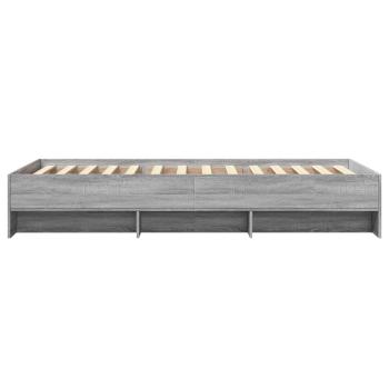 Bettgestell Grau Sonoma 90x190 cm Holzwerkstoff