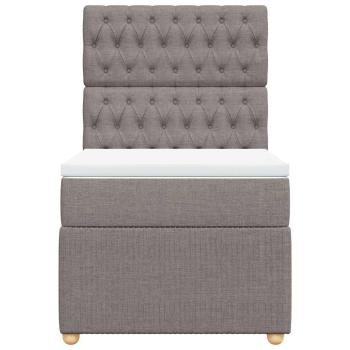 Boxspringbett mit Matratze Taupe 90x200 cm Stoff
