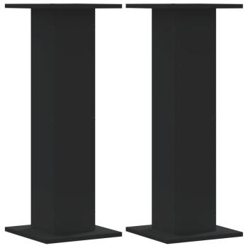 ARDEBO.de - Pflanzenständer 2 Stk. Schwarz 30x30x80 cm Holzwerkstoff