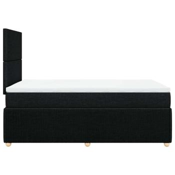 Boxspringbett mit Matratze Schwarz 120x190 cm Stoff