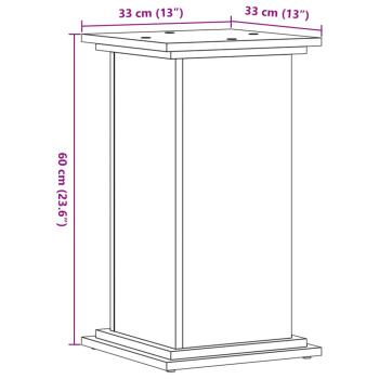 Pflanzenständer Altholz-Optik 33x33x60 cm Holzwerkstoff