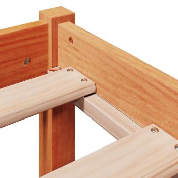 Massivholzbett ohne Matratze Wachsbraun 90x190 cm Kiefernholz