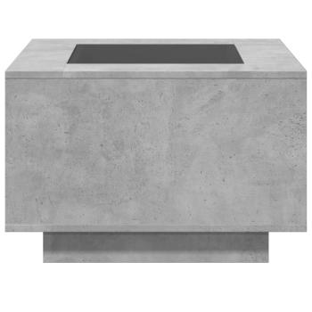 LED-Couchtisch Betongrau 60x60x40 cm Holzwerkstoff