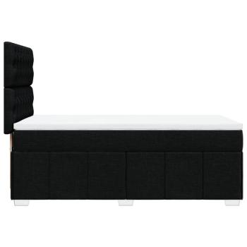 ARDEBO.de - Boxspringbett mit Matratze Schwarz 100x200 cm Stoff