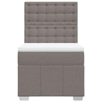 Boxspringbett mit Matratze Taupe 100x200 cm Stoff