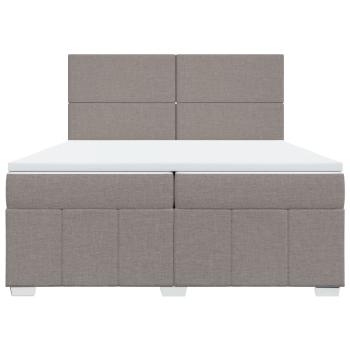 Boxspringbett mit Matratze Taupe 200x200 cm Stoff