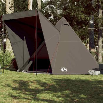 ARDEBO.de - Tipi-Familienzelt 6 Personen Braun Wasserdicht