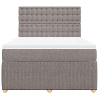 Boxspringbett mit Matratze Taupe 140x190 cm Stoff