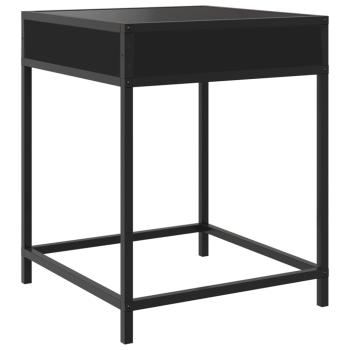 Nachttisch mit Infinity-LED Schwarz 40x40x51 cm