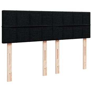 ARDEBO.de - Boxspringbett mit Matratze Schwarz 140x190 cm Stoff