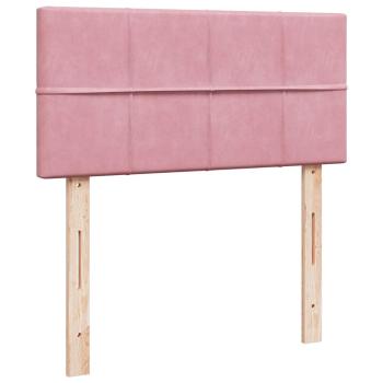 ARDEBO.de - Boxspringbett mit Matratze Rosa 80x200 cm Samt