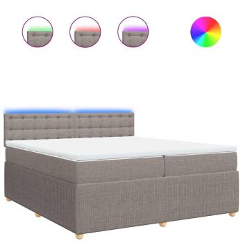 Boxspringbett mit Matratze Taupe 200x200 cm Stoff