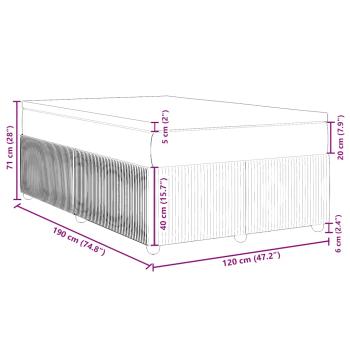 Boxspringbett mit Matratze Schwarz 120x190 cm Samt