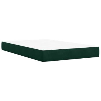 Boxspringbett mit Matratze Dunkelgrün 120x200 cm Samt