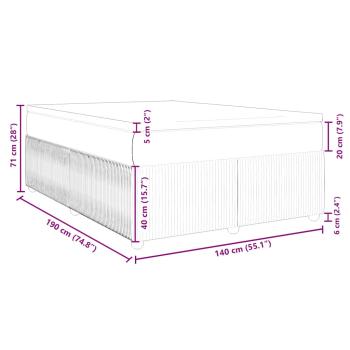 Boxspringbett mit Matratze Schwarz 140x190 cm Samt