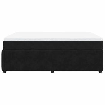 Boxspringbett mit Matratze Schwarz 140x190 cm Samt
