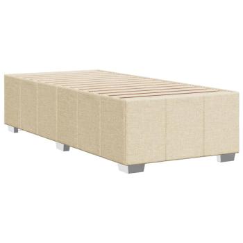 Bettgestell Creme 80x200 cm Stoff