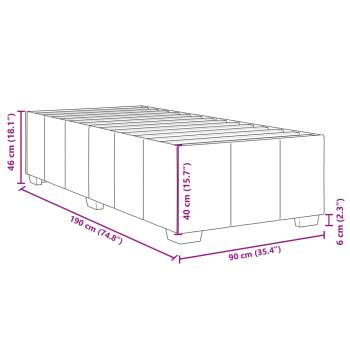 Boxspringbett mit Matratze Blau 90x190 cm Stoff