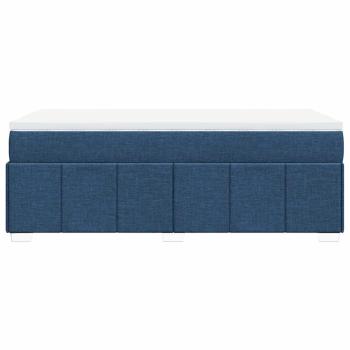 Boxspringbett mit Matratze Blau 100x200 cm Stoff