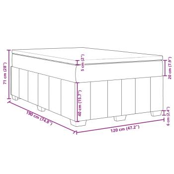 Boxspringbett mit Matratze Blau 120x190 cm Stoff