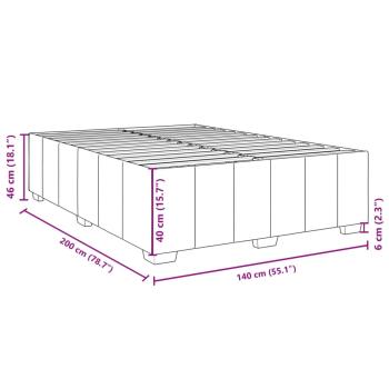 Boxspringbett mit Matratze Blau 140x200 cm Stoff
