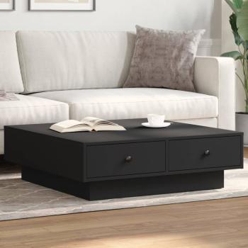 ARDEBO.de - Couchtisch Schwarz 90x90x28 cm Holzwerkstoff