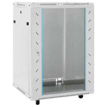 ARDEBO.de - 15U Netzwerkschrank 19" IP20 Grau 53x40x80 cm